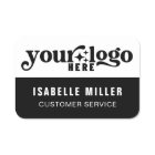 Safety Pin or Magnetic Employee Name Company Logo 