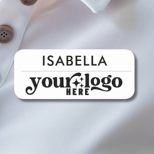 Safety Pin or Magnetic Small Business Employee Name Tag