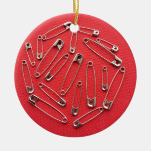 Safety-pins Ceramic Tree Decoration