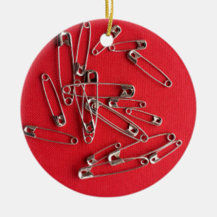Safety-pins Ceramic Tree Decoration