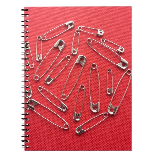 Safety-pins Spiral Notebook (Front)