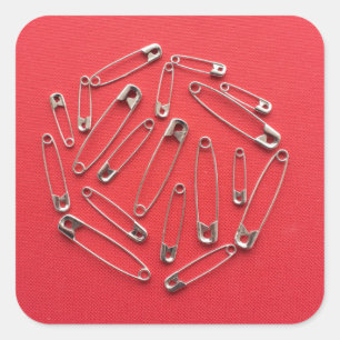 Safety-pins Square Sticker