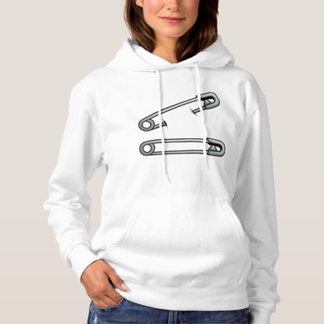 Safety Pins Womens Hoodie (Front)