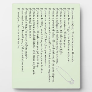 Safety Pledge Plaque