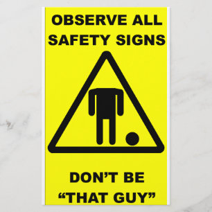 Safety Sign Warning