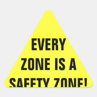 Safety Zone Work Triangle Sticker