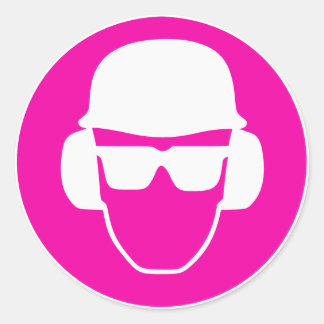 #SafetyGirl branded merchandize Classic Round Sticker