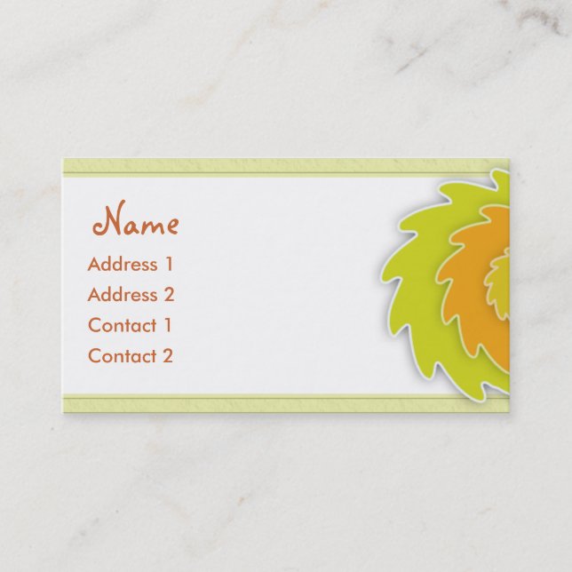 Safflower Business Card (Front)