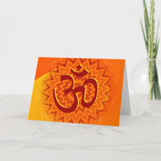 Saffrom Yellow Om Card