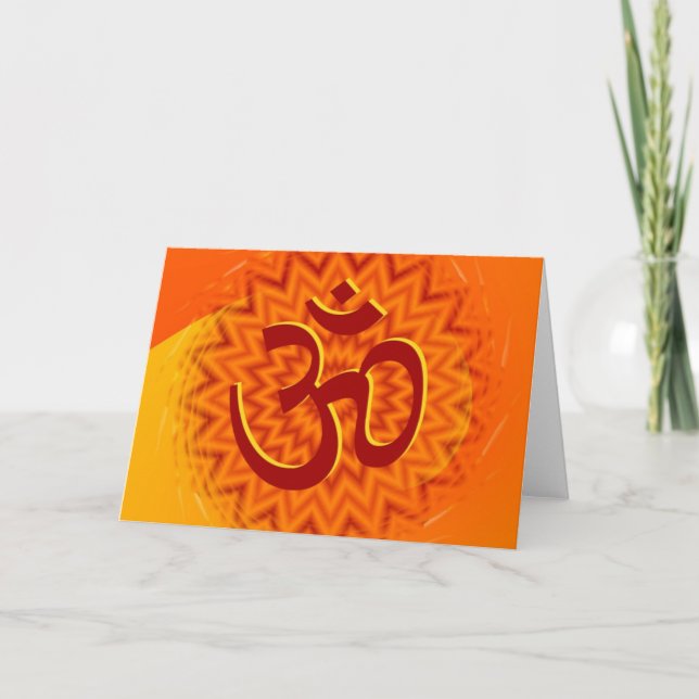 Saffrom Yellow Om Card (Front)