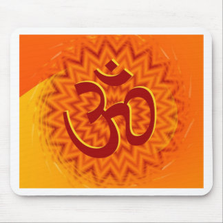 Saffrom Yellow Om Mouse Pad