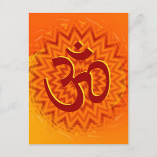 Saffrom Yellow Om Postcard