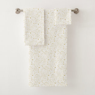 Saffron Confetti Watercolor Dots Bath Towel Set