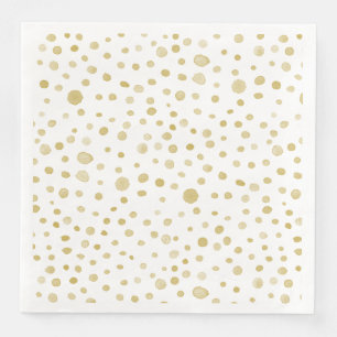 Saffron Confetti Watercolor Dots Paper Napkin