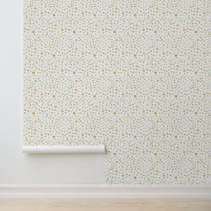 Saffron Confetti Watercolor Dots Wallpaper