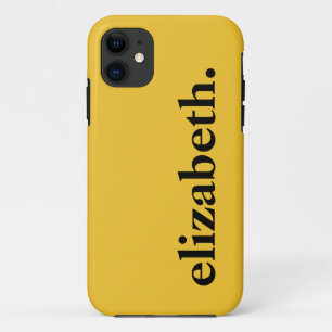 Saffron Gold Solid Colour Elegant Name Case-Mate iPhone Case