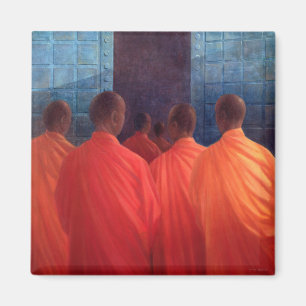 Saffron Monks Magnet