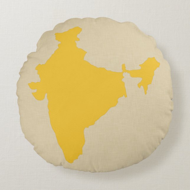 Saffron Spice Moods India Round Cushion (Front)