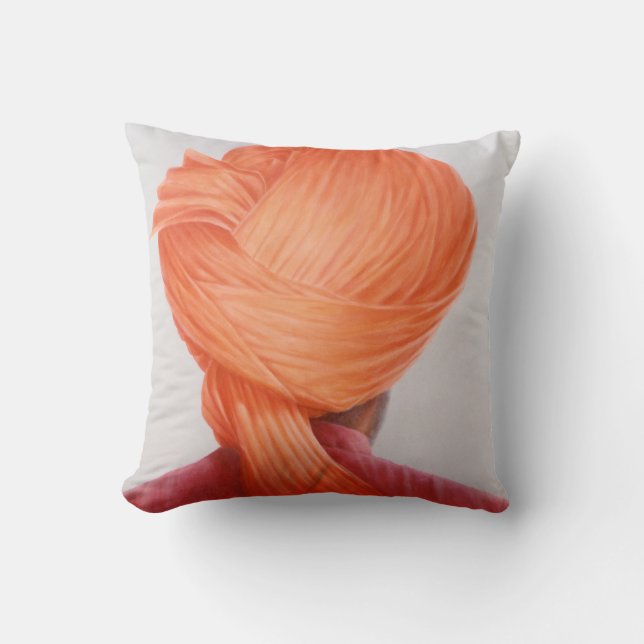 Saffron Turban Cushion (Front)
