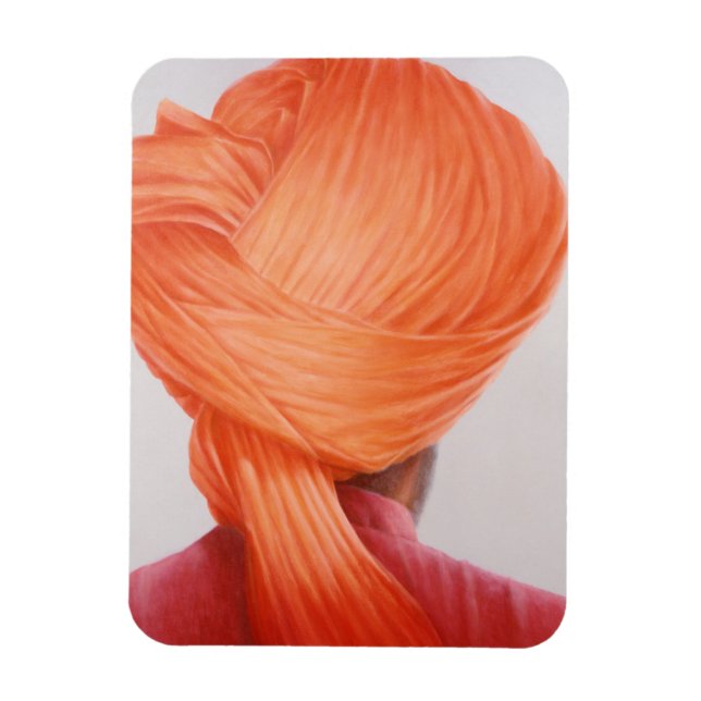 Saffron Turban Magnet (Vertical)