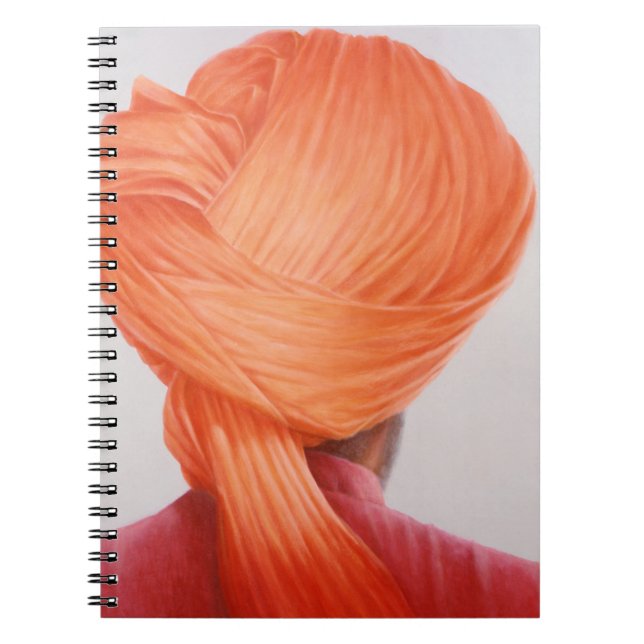 Saffron Turban Spiral Notebook (Front)