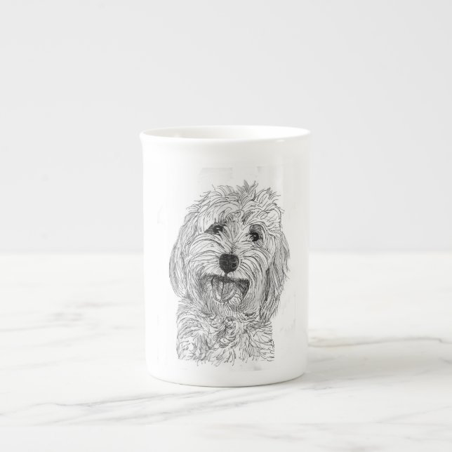 Saffy the Cockapoo White China Mug (Front)
