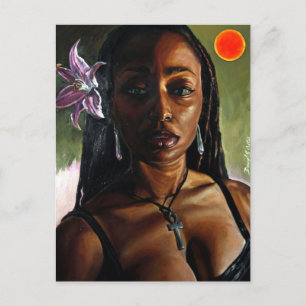 Safiyah with flower Post card