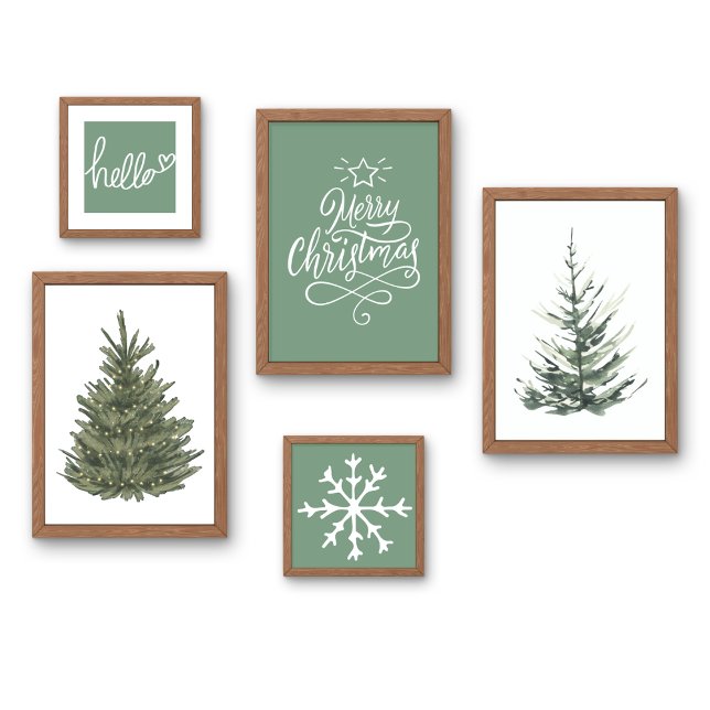 Saga Green Hello Christmas wall art (Creator Uploaded)