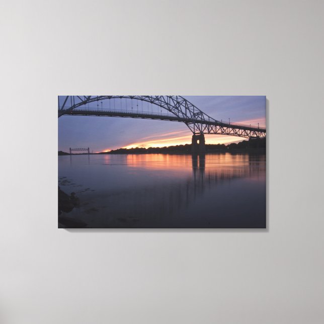 Sagamor Bridge over Cape Cod canal, 2 Canvas Print (Front)