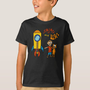 Sagan and Loki Rocket Black Tee