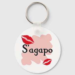 S'agapo - Greek - I love you Key Ring