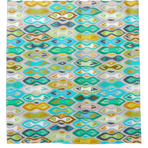 sagar ikat shower curtain