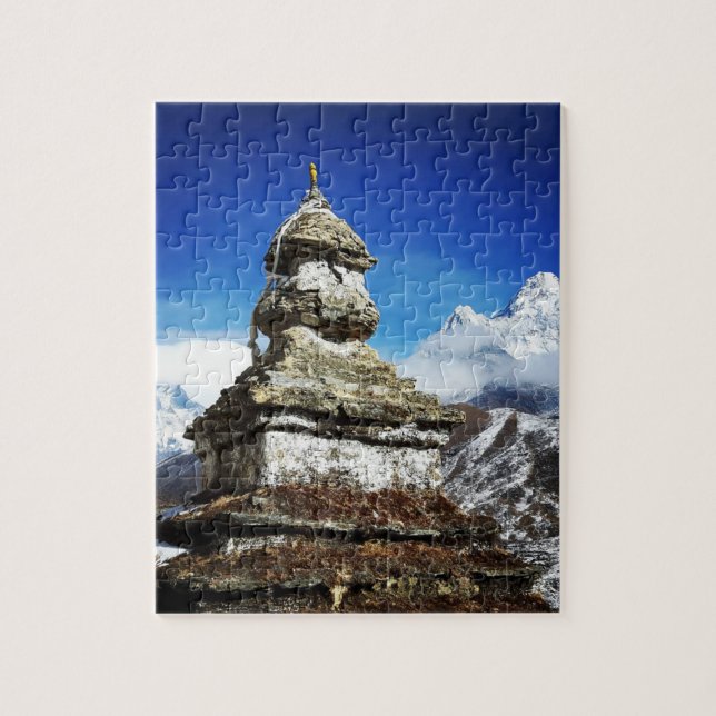 Sagarmatha, Ama Dablam Stupa, Everest trek /Nepal Jigsaw Puzzle (Vertical)