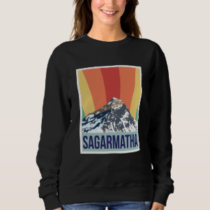 Sagarmatha Mountains Retro National Park Tibet Nep Sweatshirt