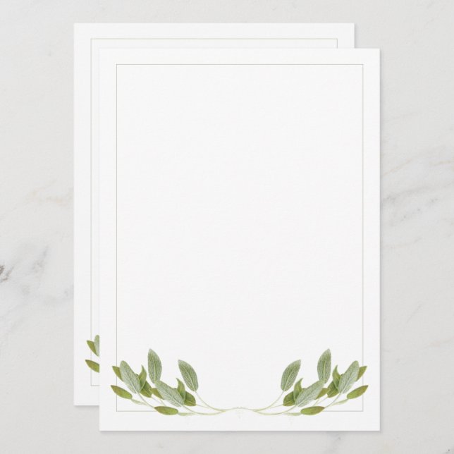 SAGE 5.5x7.5 Flat Card / Vertical (Front/Back)