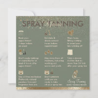 Sage Aftercare Instruction Tips Body Spray Tan