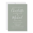 Sage All In One Simple Elegant Script Wedding Invi