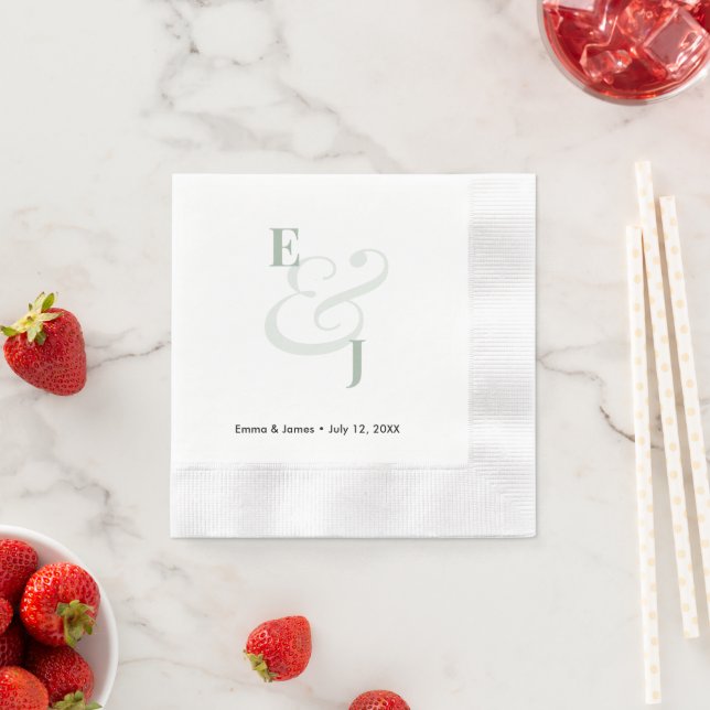Sage Ampersand | Custom Cocktail Napkin (Insitu)