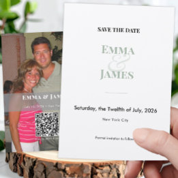 Sage Ampersand Photo Save the Date | Wedding Invitation