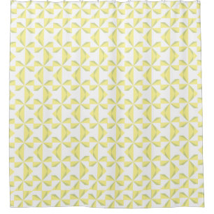 Sage and Butter Pinwheel Shower Curtain