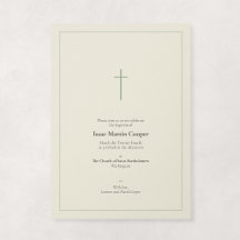 Sage and Cream Religious Minimal Cross Baptism