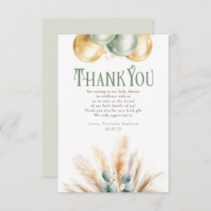 Sage and Gold Baby Shower Small Thank You