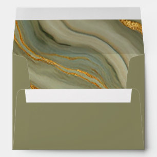 Sage And Gold Onyx Stone Envelope