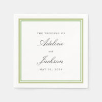 Sage and Green Border Classic Traditional Wedding