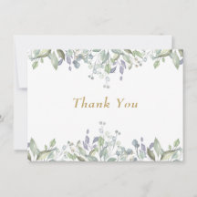 Sage and Lilac Floral Greenery Gold