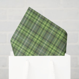 Sage and Olive Plaid Tissue Paper