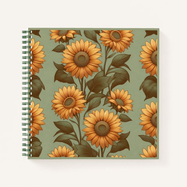 Sage and Sunflowers II Notebook (Front)