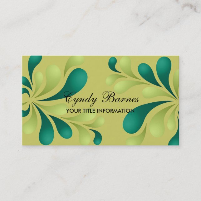 Sage and Teal Business Card (Front)
