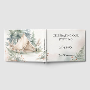 Sage and Terracotta Glamping Bell Tent Bohemian Guest Book