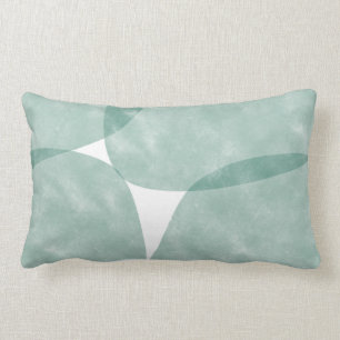 Sage and White - Modern Green Lumbar Cushion